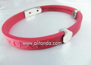 China Custom silk print debossed embossed rubber silicone bracelet with logo print engrave silicone wristband on sale