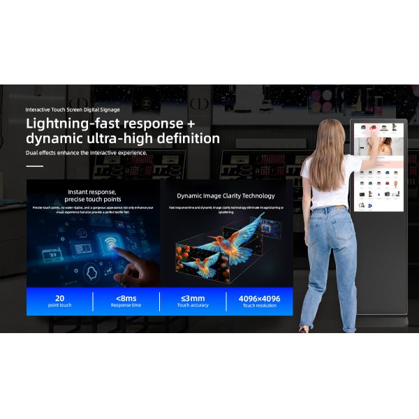 Floor Standing Infrared Touch Interactive Digital Kiosk 32 - 65 Inch