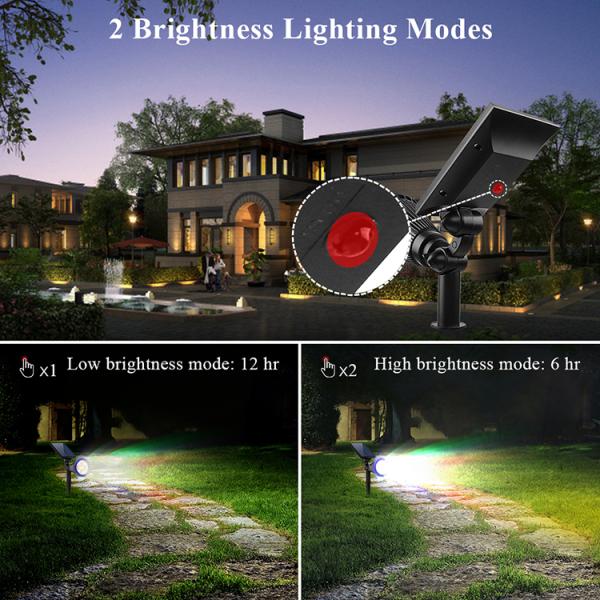 5000K RGB Color Changing Solar Landscape Lights IP44 200 Lumen Solar Path Lights