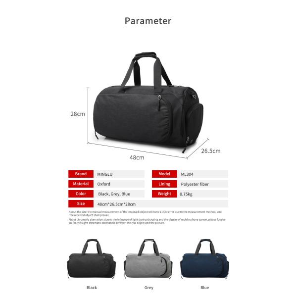 OEM Custom Logo Travel Duffel Backpack Garment Duffle Bag Multi Storey
