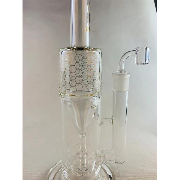 18Inch Glass Smoking Pipe Double Perc Glass Straight Tube