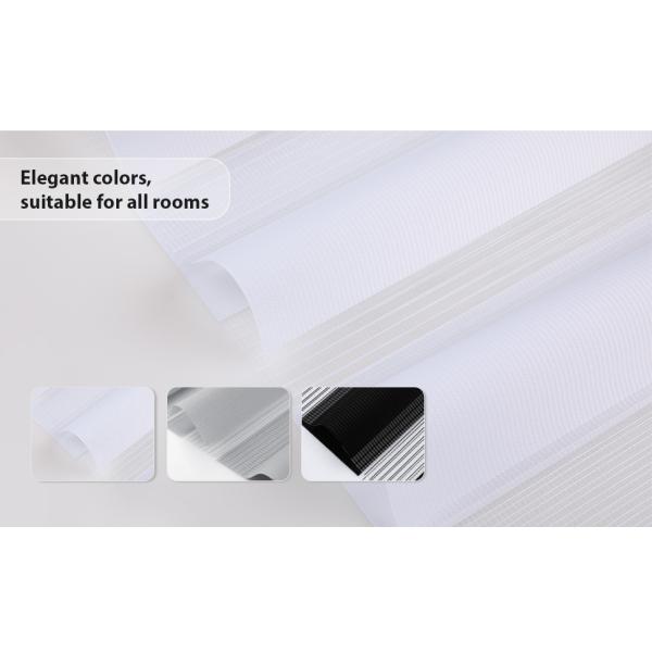 Double Layers Day Night Zebra Blinds Fabric For Window