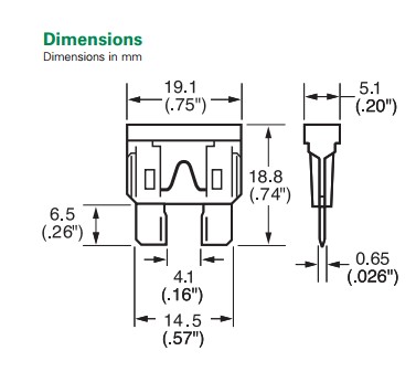 15A 32V Auto Blade Fuse
