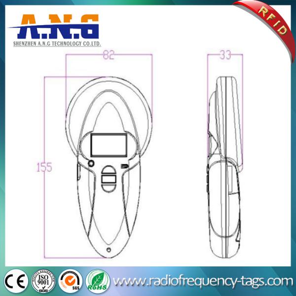 Bluetooth NFC Rfid Reader / Handheld Animal Ear Tag Reader For Animal Tracking