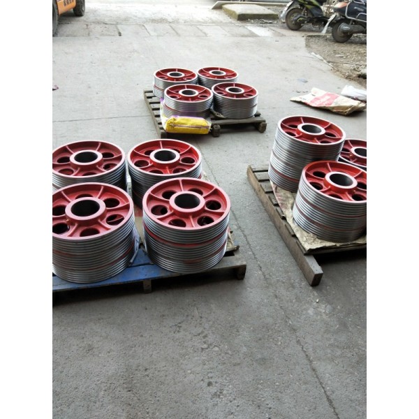 Elevator Traction Wheel Deflector Sheave Customizable Cast Traction Pulley For Elevator