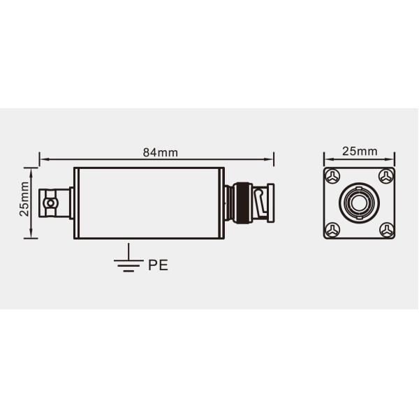 Aluminium Alloy Surge Protection Device BNC Connector Signal Coaxial Data SPD