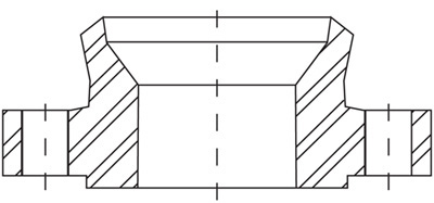 Dimensions of Expander Flanges Expander Flange Raised Face DN15 Class 200 Alloy Steel ASTM A182F2 Sliver
