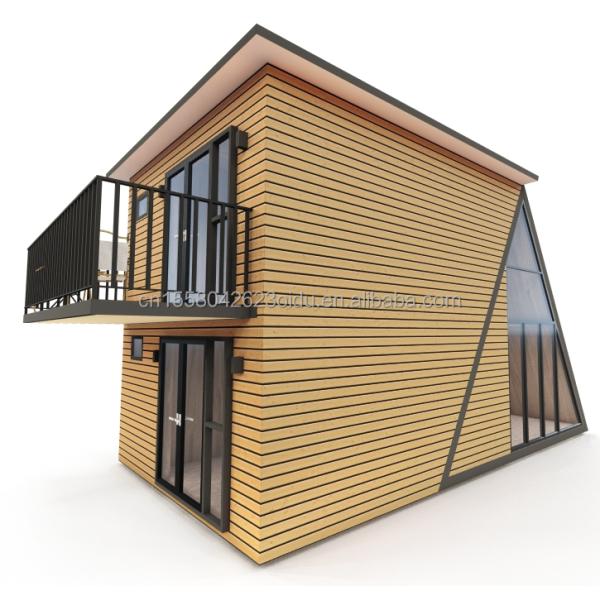 Aluminum Alloy Windows Modular Triangular Prefab House for Hotel Modern Design and Durable Materials