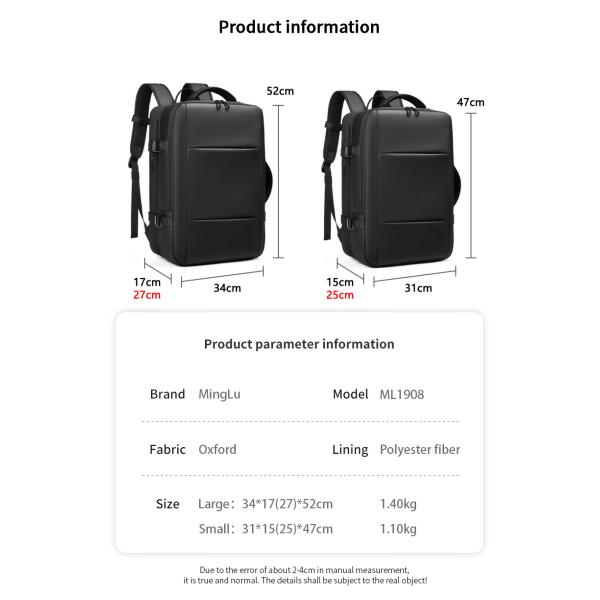 Oxford 17.3 Inch Laptop Backpack Waterproof Office Backpack 20-47Litre