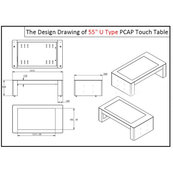 55 inch 4k screen game android kids digital signage smart multi touch table price