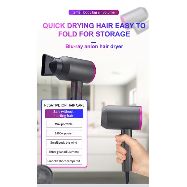 bldc Brushless Motor Hair Dryer Electric Foldable Professional light weight