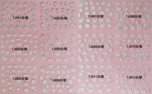 Buy cheap Nail Art Stickers,Nail Art Decals, Water Slide Nail Stickers, (TJ13-24 white silver) product