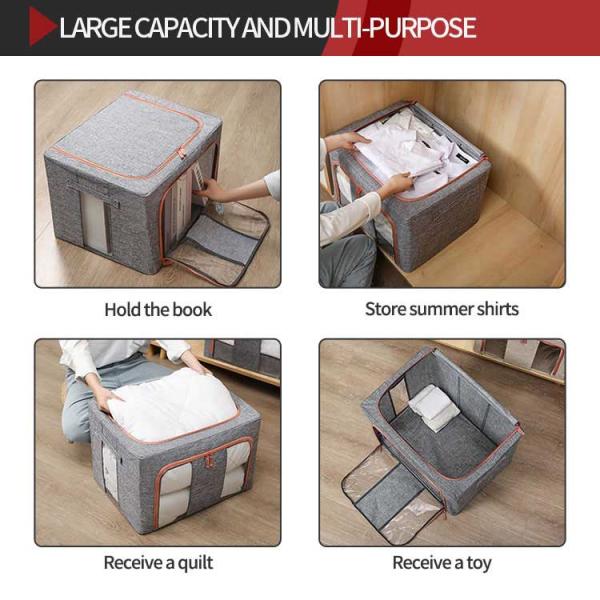 CE Portable Multifunctional Foldable Fabric Storage Box For Clothes Collapsible Reusable