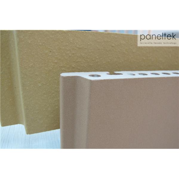 Rough / Fine Flat Terracotta Facade Tiles , Terracotta Facade Ceramic Cladding
