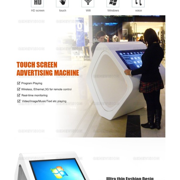 43 Inch Double Screens Interactive Digital Signage Display with Android System and Touch Screen