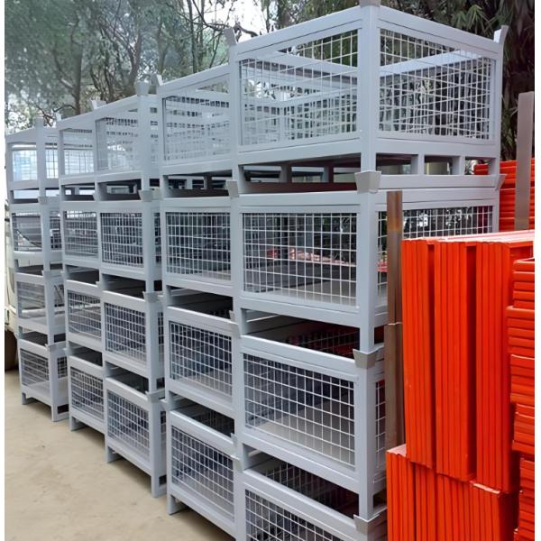 Heavy Duty Collapsible Wire Mesh Storage Cages With Hot Dipped Galvanized Surface