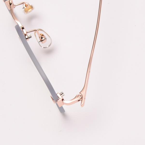 Flat Mirror Ladies Street Shooting Square Frameless Glasses Trendy 130MM