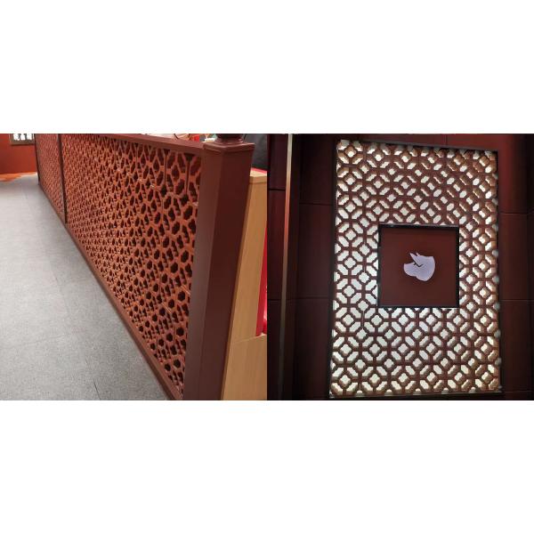 Red Clay Terracotta Hollow Breeze Blocks Bricks For Wall Cladding Panel