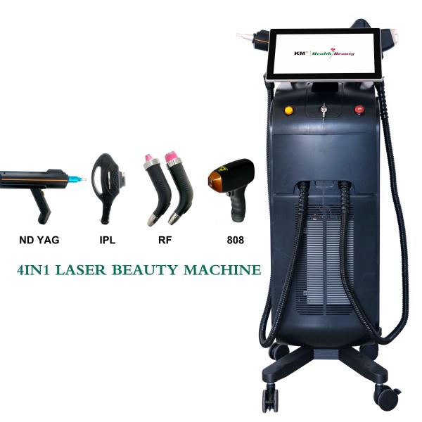 1800W Multifunctional Beauty Machine Hair Removal With IPL RF ND YAG Laser