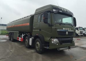 China HOWO Stainless Steel 8X4 Petroleum Oil Storage Tank Fuel Delivery Truck 30 CBM on sale