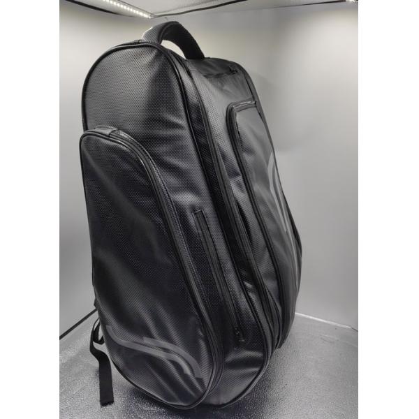 Black Polyester Racket Sports Bag With Shoe Compartment