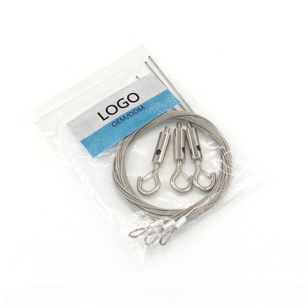 Flexible Suspended Adjustable Hook Cable Gripper Hanging Cable Kit Picture Hanging Kit