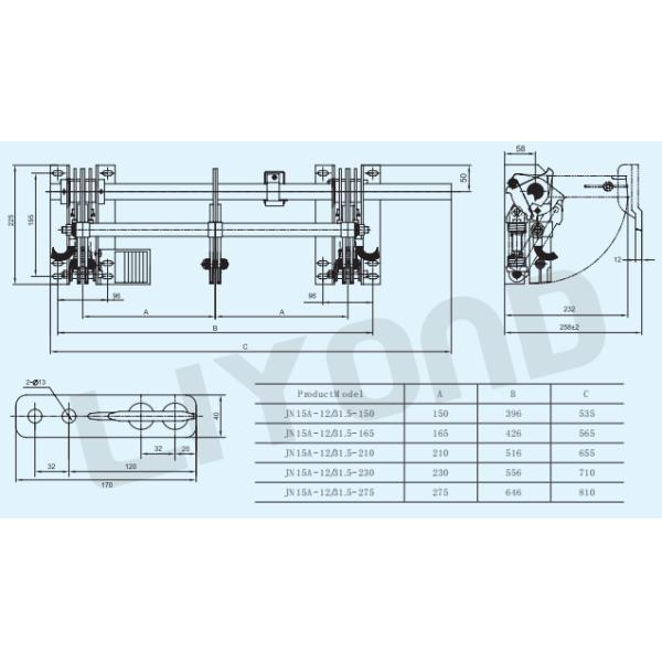 Mechanical Indoor AC HV Earthing Switch For Power System JN15A-12/31.5kA