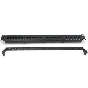 Buy cheap CAT5E 19 Inch 1U 24 48 Ports Full Loading UTP Patch Panel With Cable Manager product