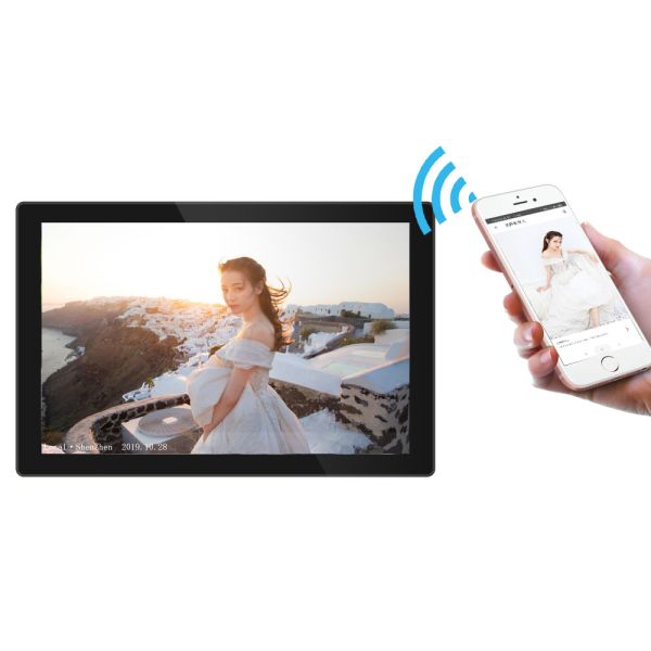 Programmeable HD IPS screen Cloud Wifi Digital Photo Frame 10 Inch Android 8.1 With Touch Screen