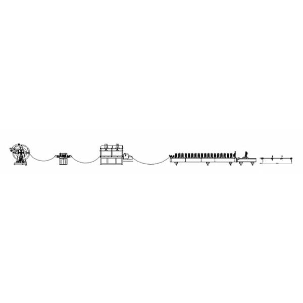 High Speed C Purlin Roll Forming Machine, Servo Flying Cutting