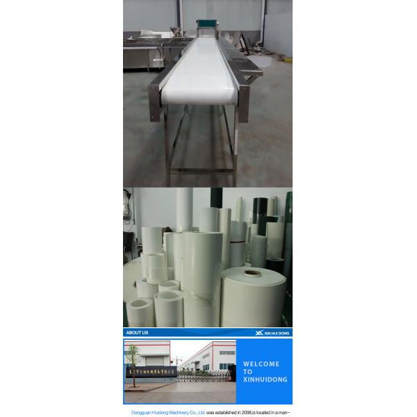 PVC / PU White Rubber Conveyor Belt Food Grade With Customized Size
