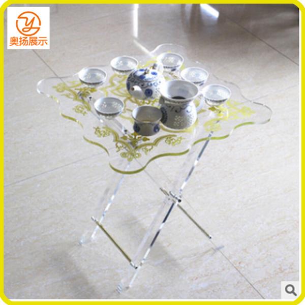 OEM/ODM Customized fashion foldable acrylic coffe table tea table