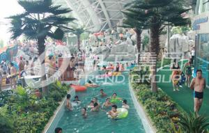 China Fiberglass Aqua Park Equipment For Hotel Lazy River , Family On Summer Vacation in Aqua Park on sale