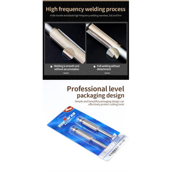 Tideway 1/2 and 1/4 Shank 2 Flutes With Bearing Carbide Woodworking Professional Wood Flush Trimming Bit for Carpentry Machine