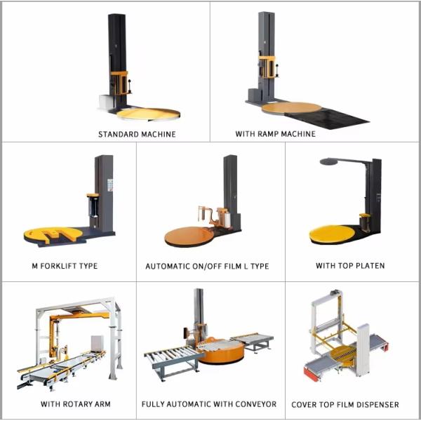 Film Wrapping Machine 2m High Automatic Pallet Shrink Wrap Machine 20-40 Loads/Hour