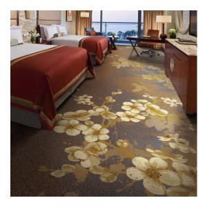 China Cut Pile Luxury Hospitality Carpet Nylon Floral Print Carpet Roll For Hotel on sale