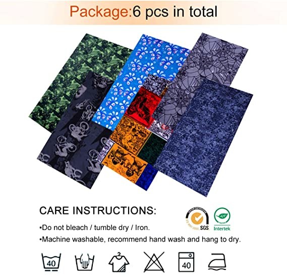 Outfit Extra Large Boys Men Beard Plain Bandanas