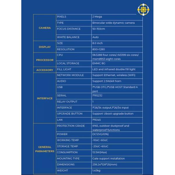 8 Inch Non- Contact Smart AI Thermal Camera Infrared Thermmeter Body Temperture Tester