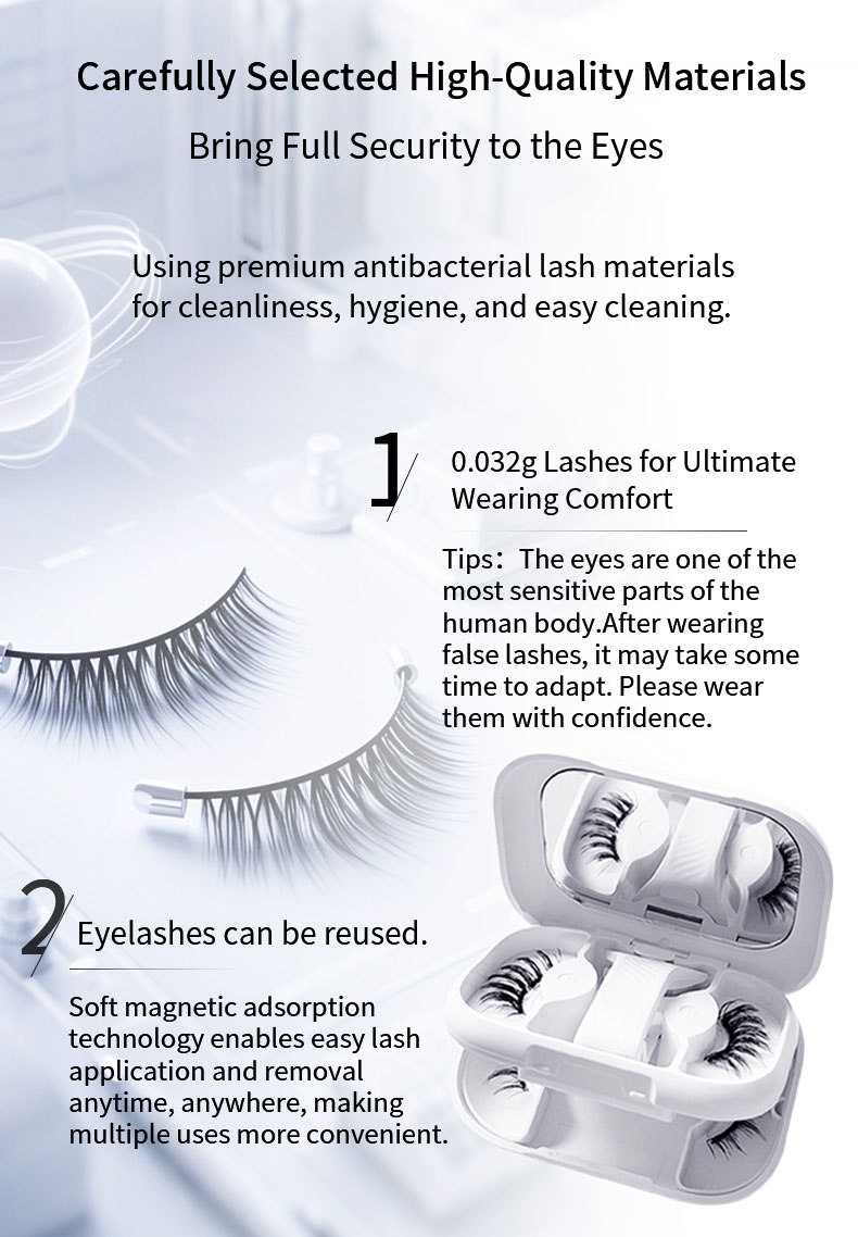 Beginners Soft Magnetic Eyelashes Magnetic Eyeliner Set Quick Drying Secure Hold