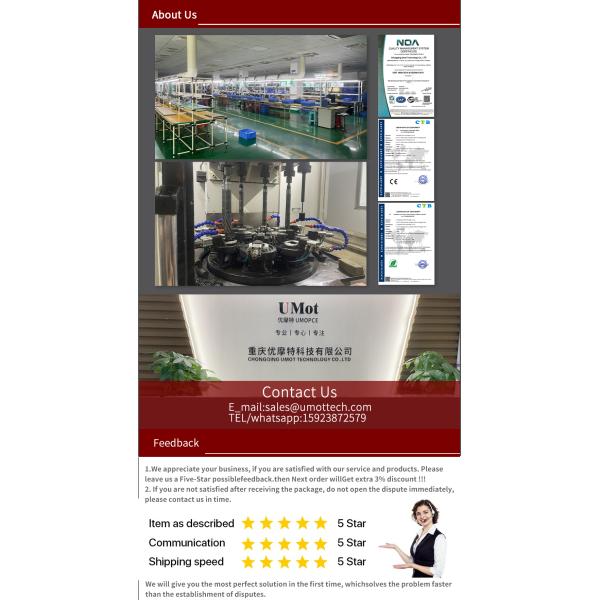 Umot High Torque Height 34mm Nema17 Worm Geared Reducer Stepper Motor with Gearbox