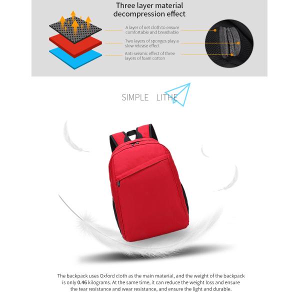 Factory wholesale custom logo solid color leisure fashion school students waterproof backpack school bag For Girls Boy Teenagers