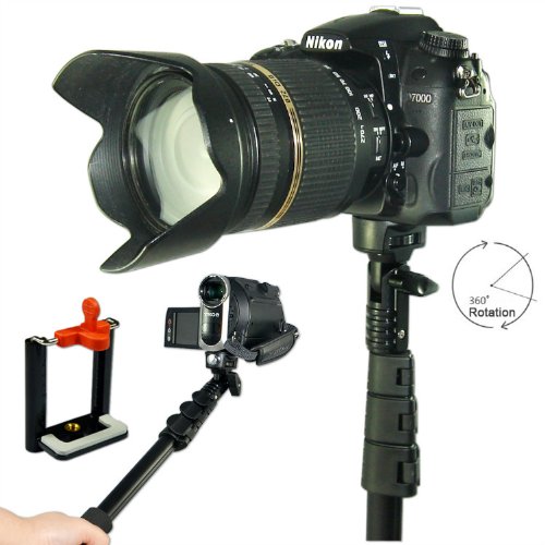 123CM extendable telescopic handheld Pole Arm monopod Camcorder/Camera/mobile phone