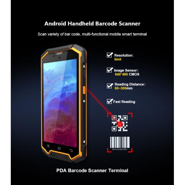 Handheld PDA 1D 2D Barcode Scanner for Warehouse CE FCC ROHS