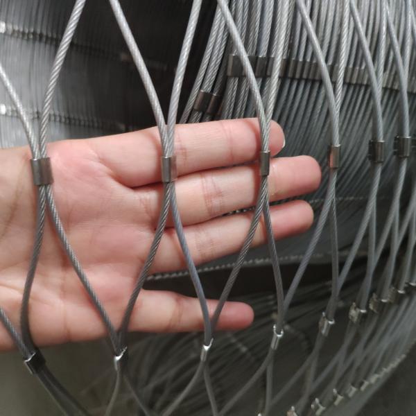 Stainless Steel Wire Rope Mesh For Cable Mesh Zoo Fence / Plant Climbing Forest Net