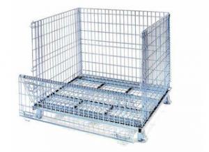 Buy cheap Galvanized collapsible metal wire logistic container product