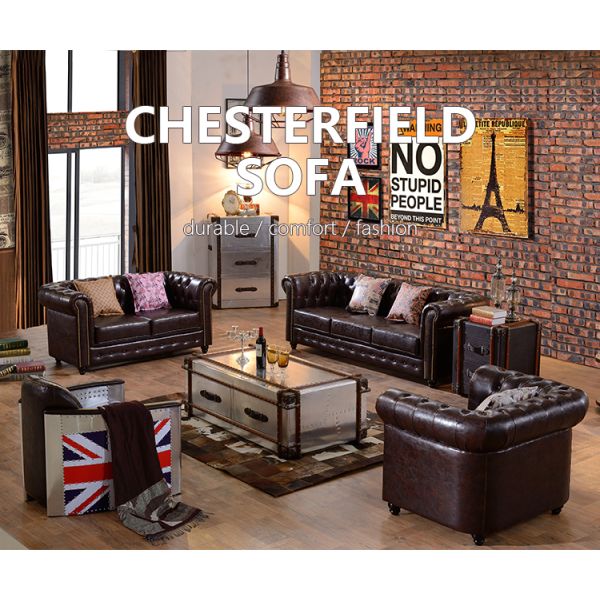 Artistic Harlequin Patchwork Chesterfield 3 Seater Sofa Luxury Multi-Color Leather Tufted Couch for Creative Studio & Gallery