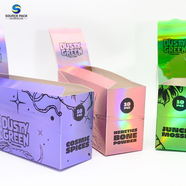 Laser Cigar Packaging Box Cardboard For Cigar Tobacco Pre Roll Gummies