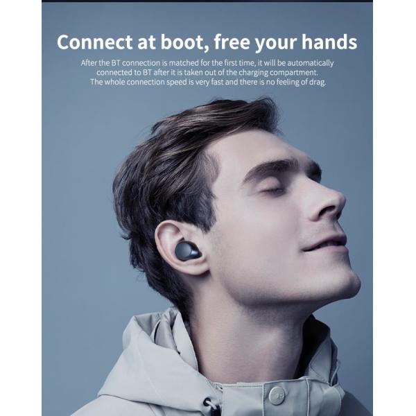 40H Battery Hifi Wireless Bluetooth Stereo Earbud For Music Sports Gaming