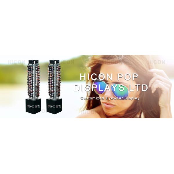 Black Acrylic Sunglasses Display Case Countertop Visual Glasses Store Display Showcase