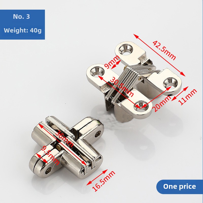 Factory Direct Concealed Aluminium Hidden Door Hinge 180 Automatic Closing Three-Dimensional Adjustable Soft Close 4-Hole Door